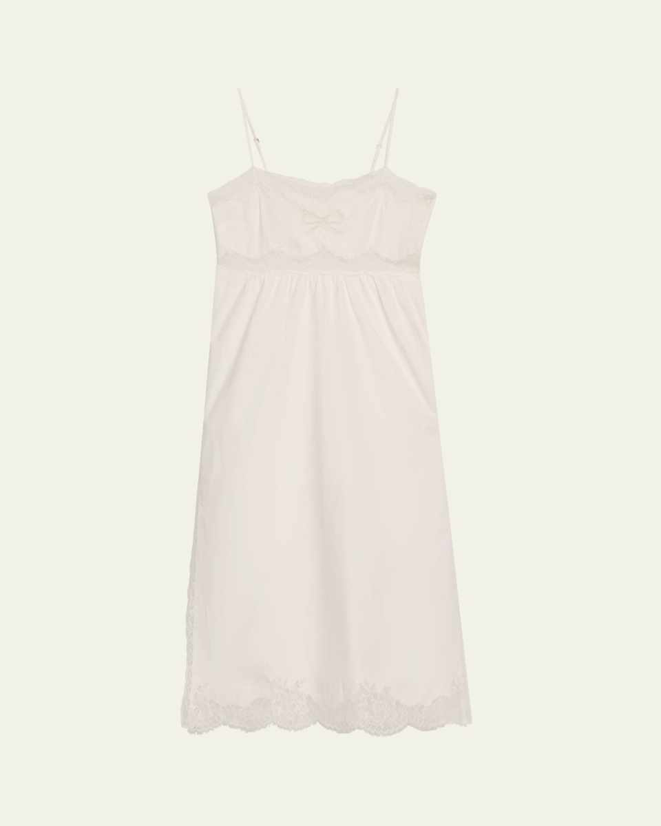 Vinca Lace-Trim Midi Dress
